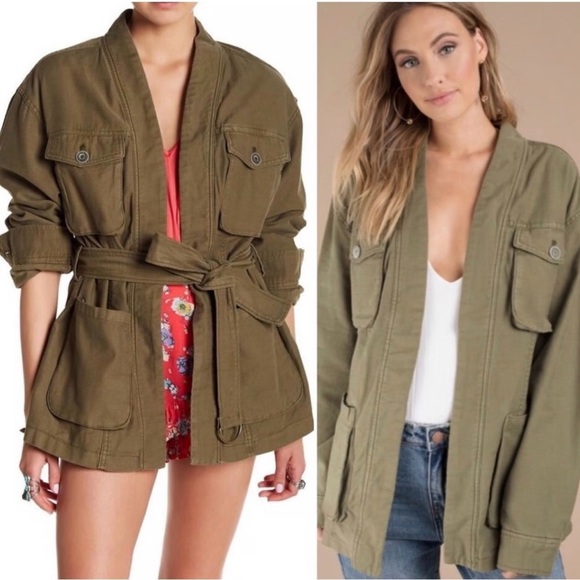 Free People Belted Wrapped Military
Jacket - Picture 2 of 11